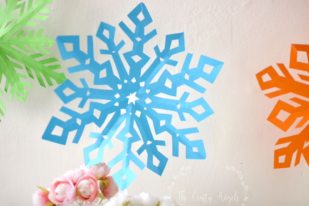 snowflake pattern 3 design,  easy paper snowflakes