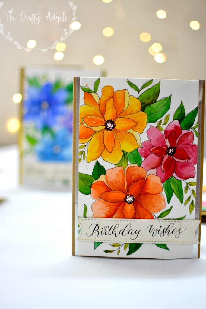 watercolor floral cards , DIY handmade cards, handmade greeting cards, handmade birthday cards