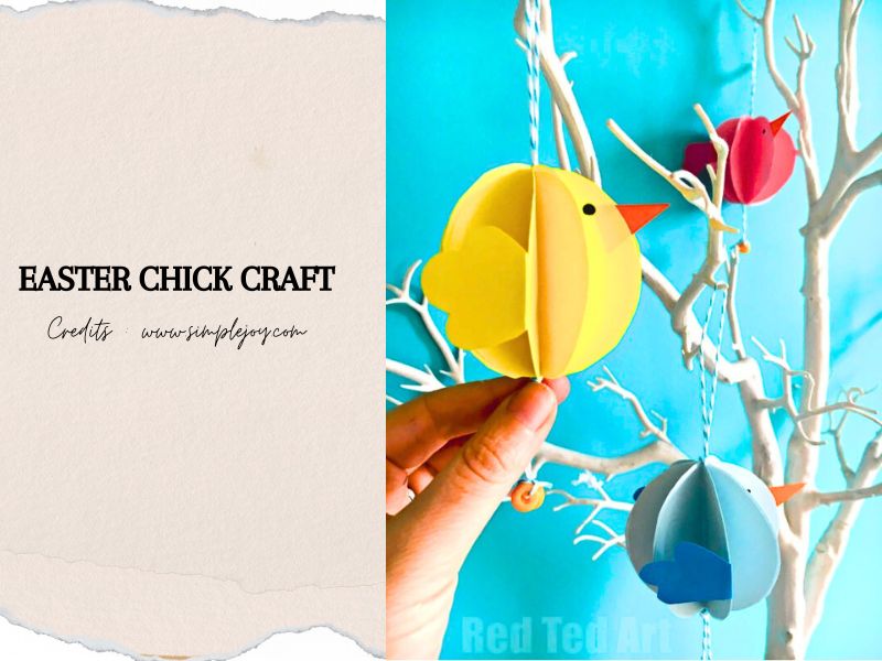 Ester craft project paper chick