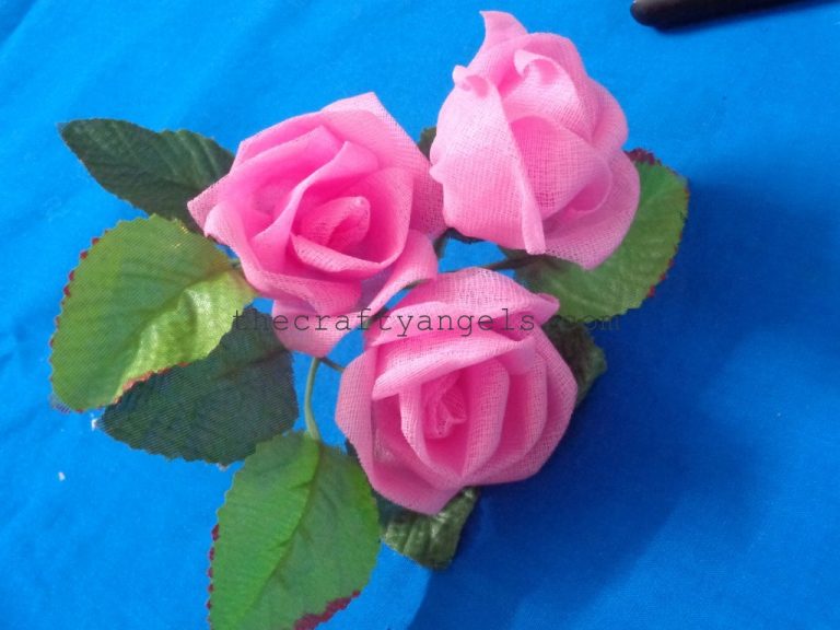 Organdy Rose Flower making DIY Tutorial  #1