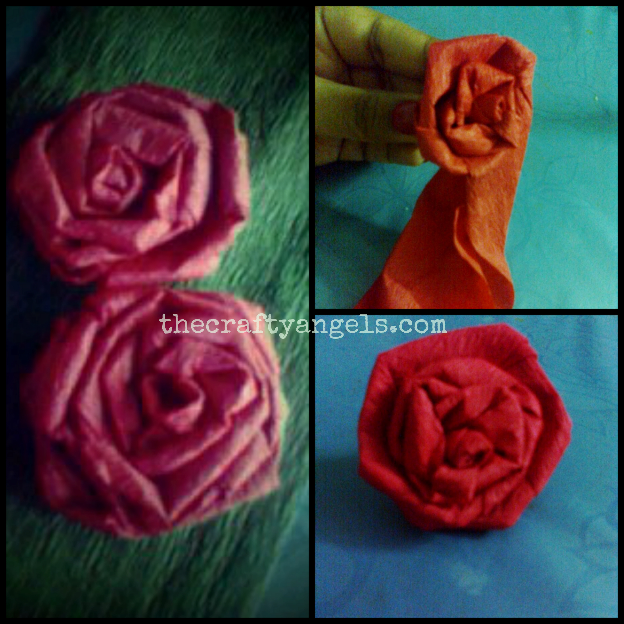 Crepe Paper Rose Flower Tutorial 10 The Crafty Angels