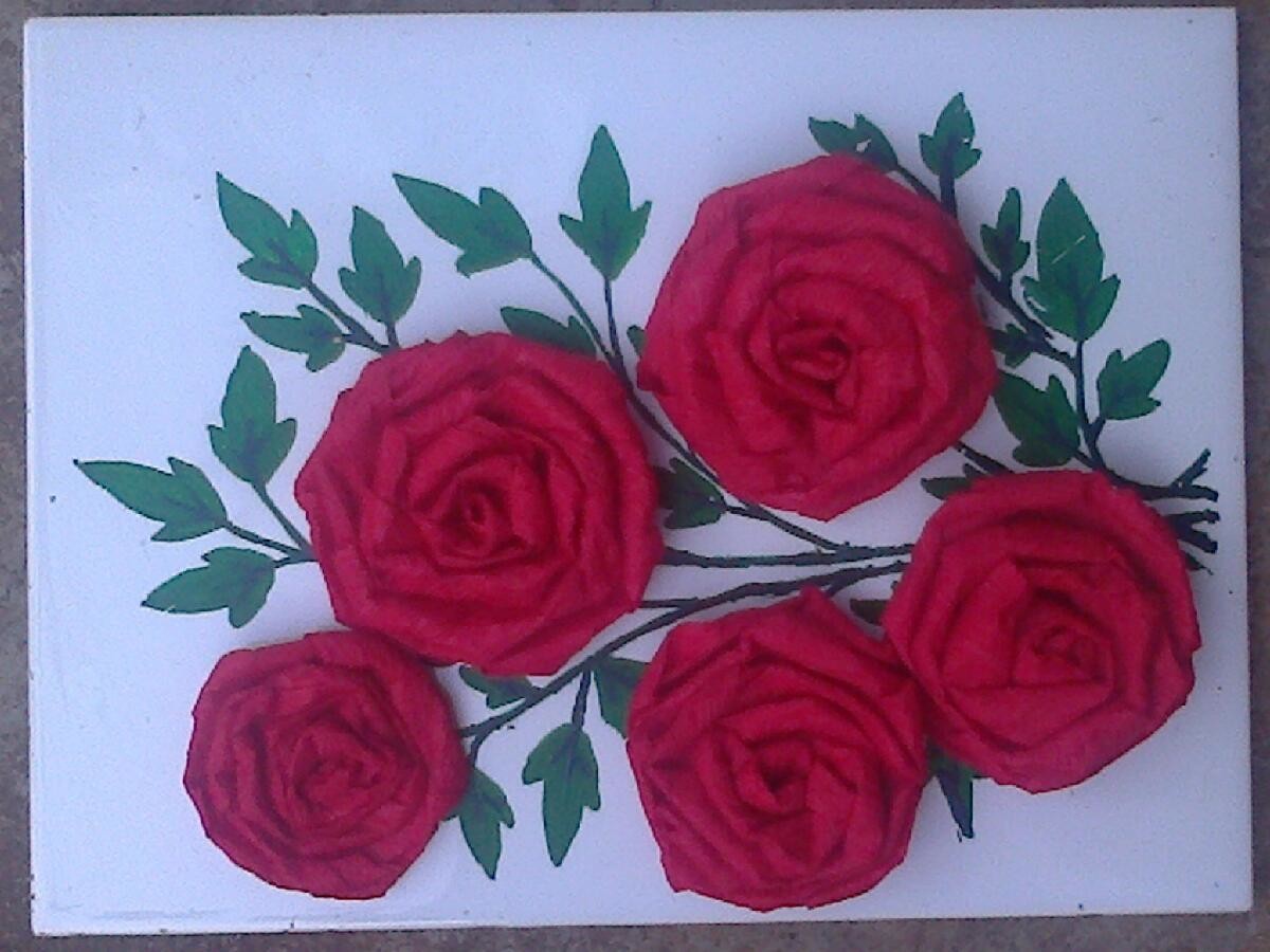 Crepe Paper Rose Flower  Tutorial #10
