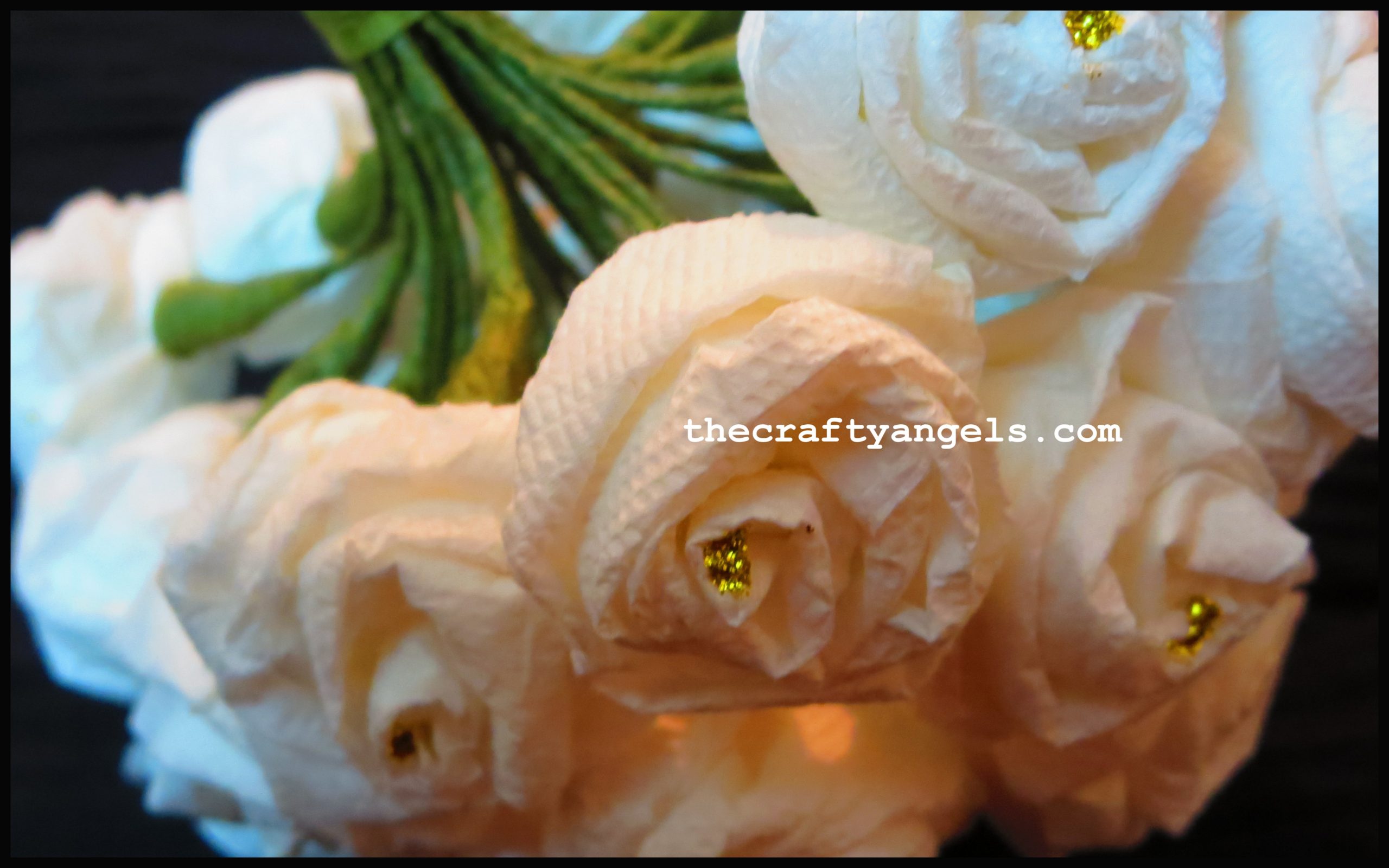 How to make Tissue Paper Rose Flowers #8