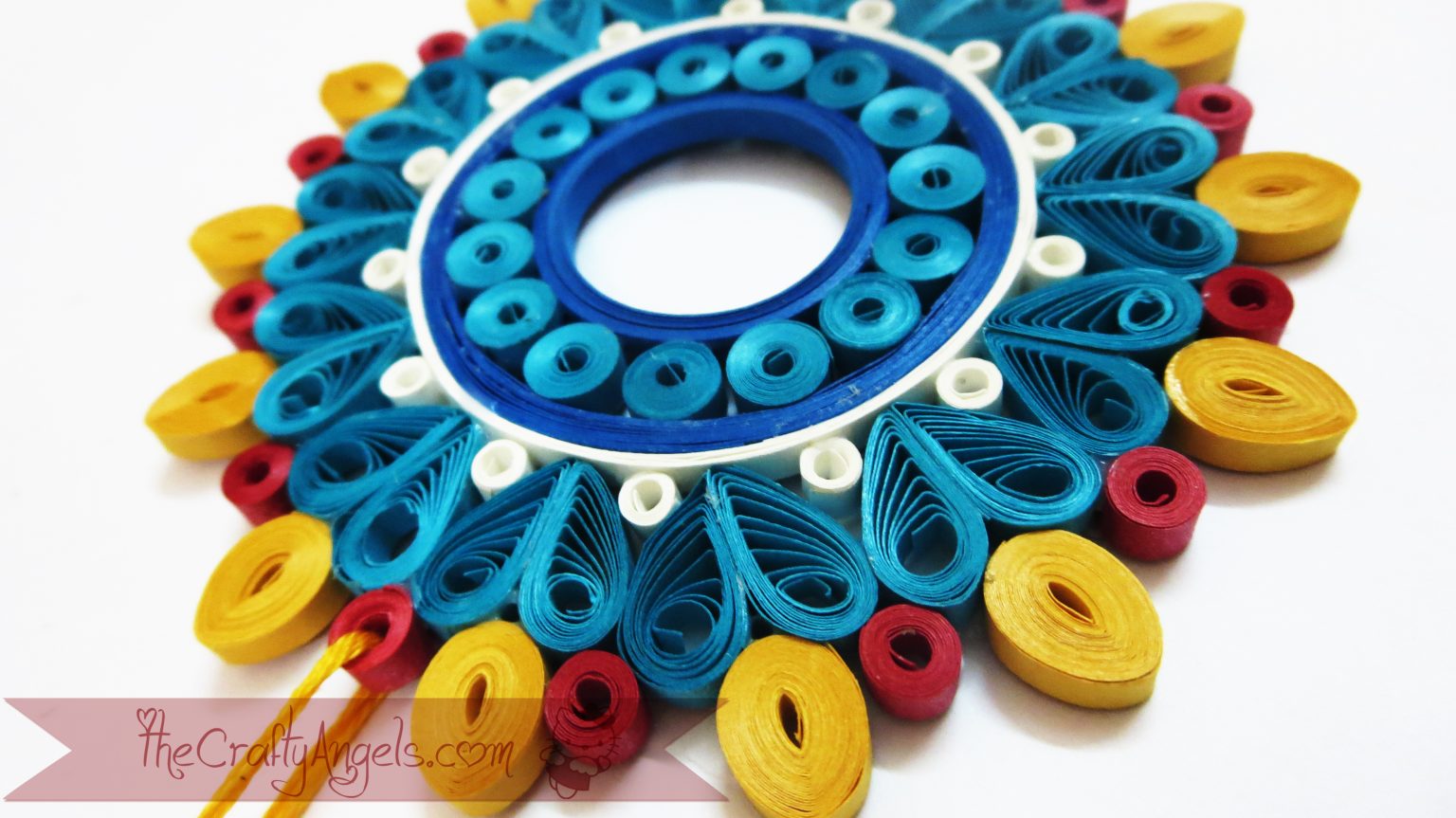 Quilled Wall Hanging Tutorial with quilled malaysian flowers The Crafty Angels