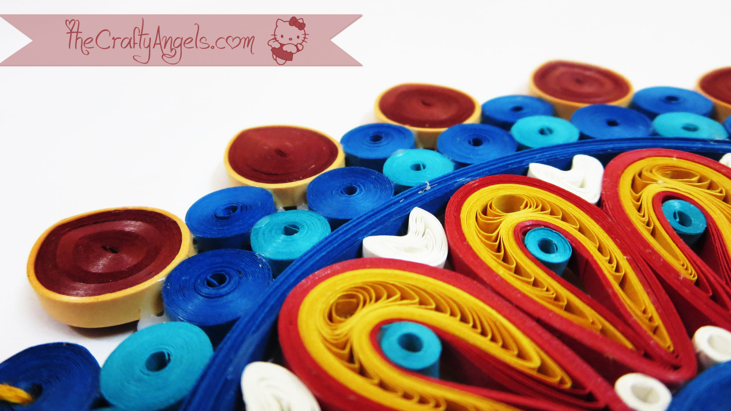 Quilled Wall Hanging Tutorial with quilled malaysian flowers