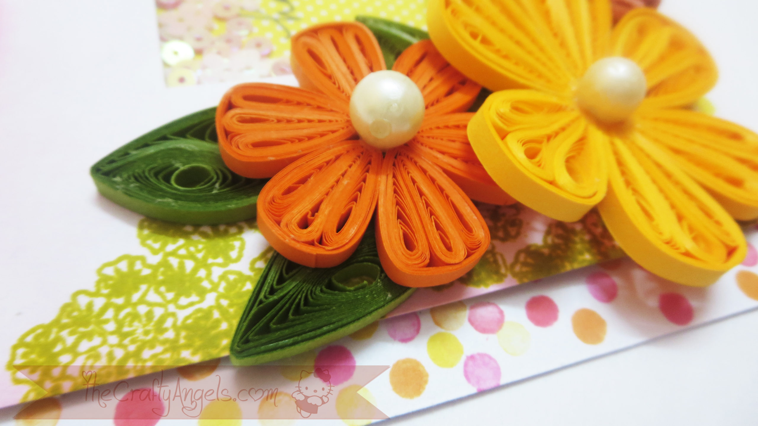 Tight Quilled Flower Tutorial A Shaker Card The Crafty Angels