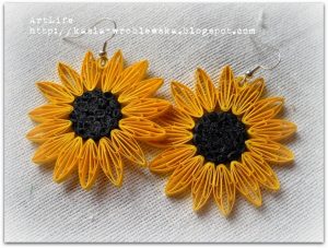 quilling tutorial husking sunflower earrings tutorial