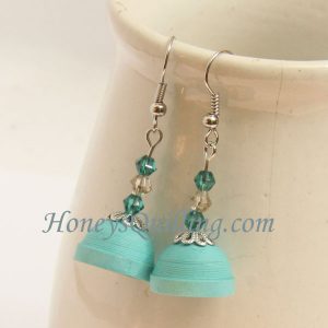 quilling tutorial paper quilled jhumka earrings with beads