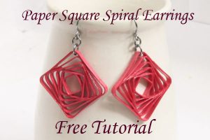 quilling tutorial quilled spiral square earrings tutorial