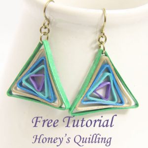quilling tutorial quilled triangle swirls earring tutorial