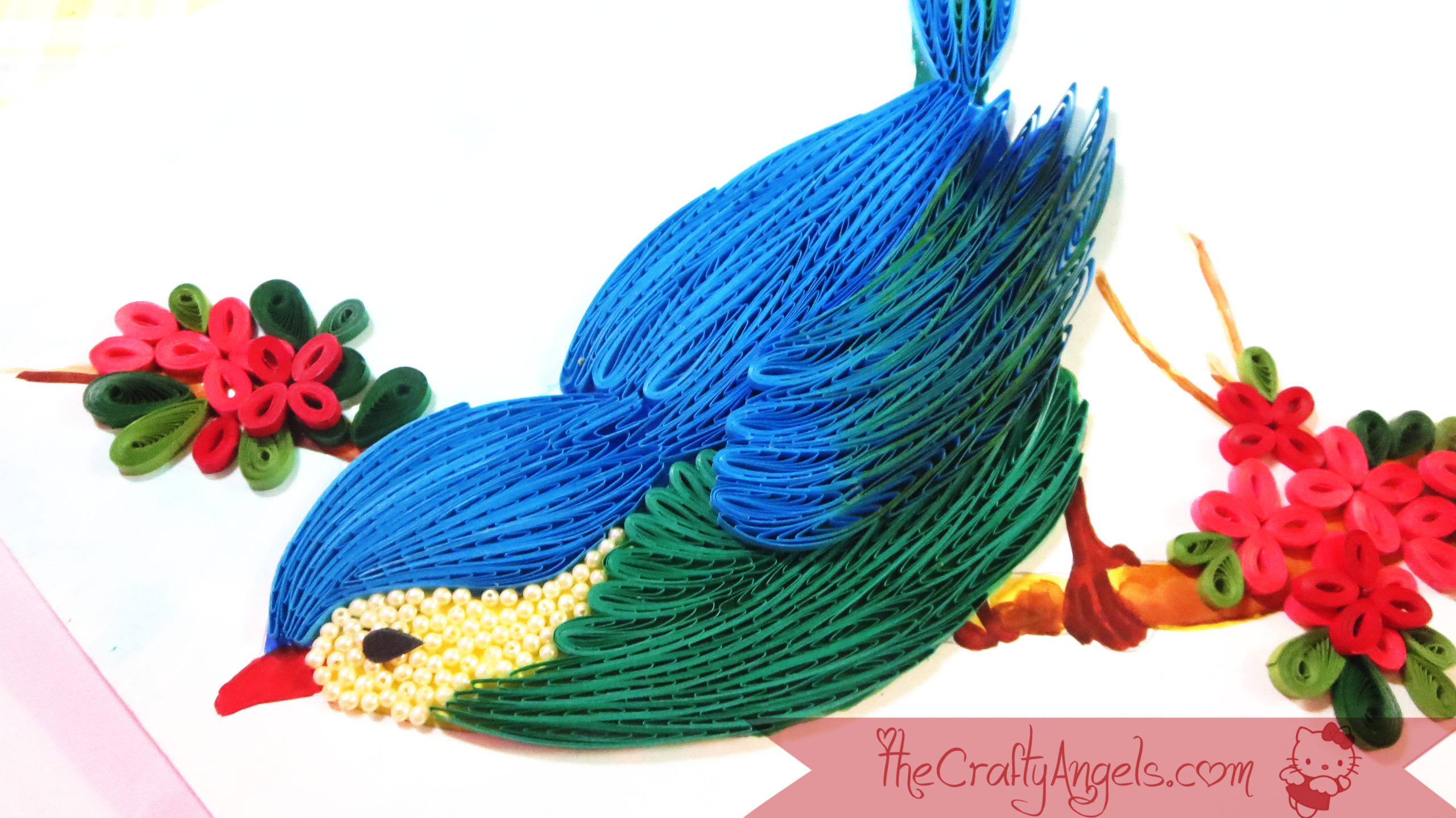 Quilling Combing technique : Quilled bird