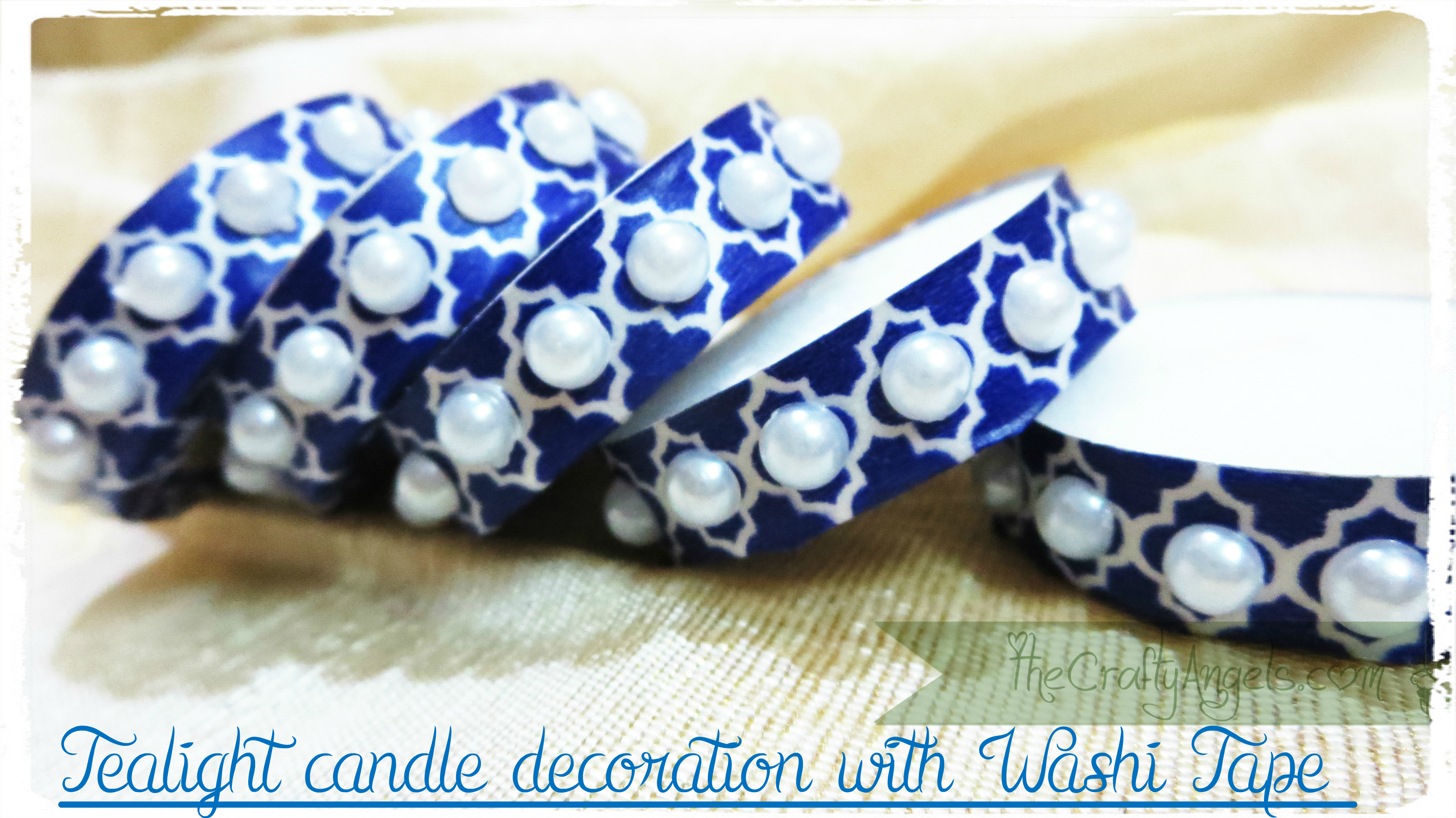 Tealight candle decoration with Washi tape