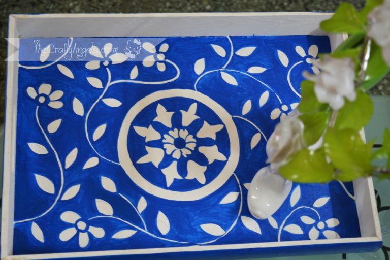 DIY Handpainted Serving Tray Tutorial The Crafty Angels