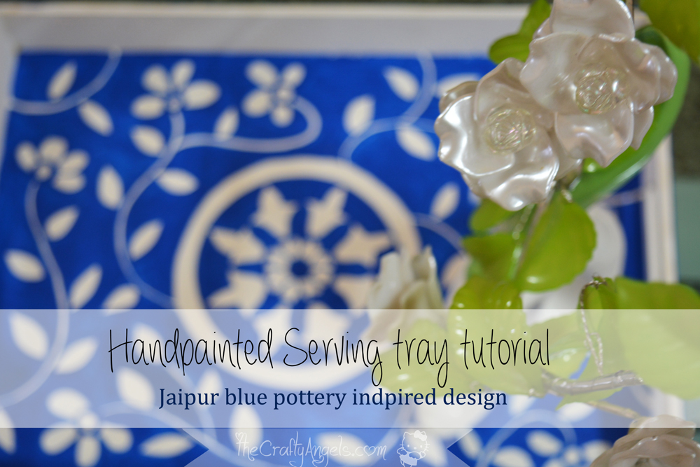 DIY Handpainted Serving Tray Tutorial The Crafty Angels