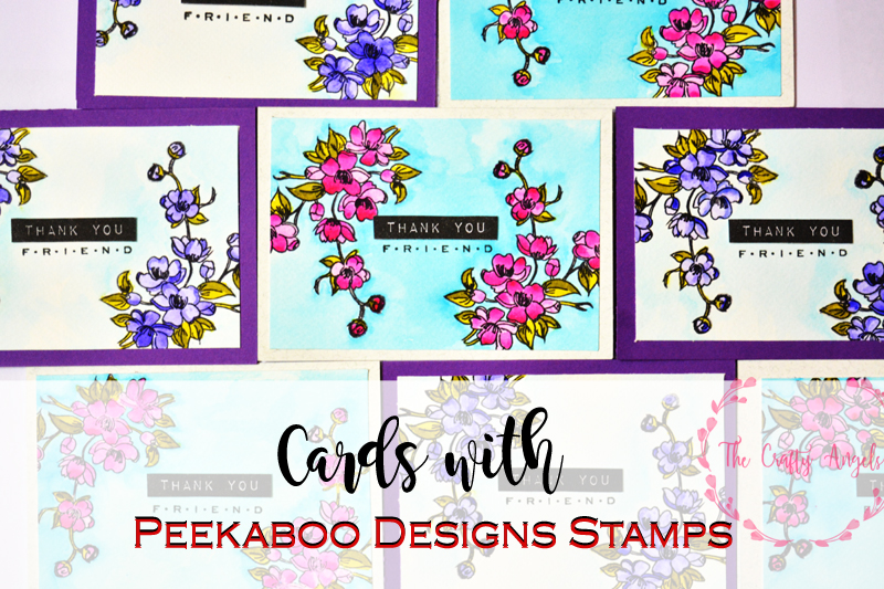 Cards with Peekaboo designs stamps