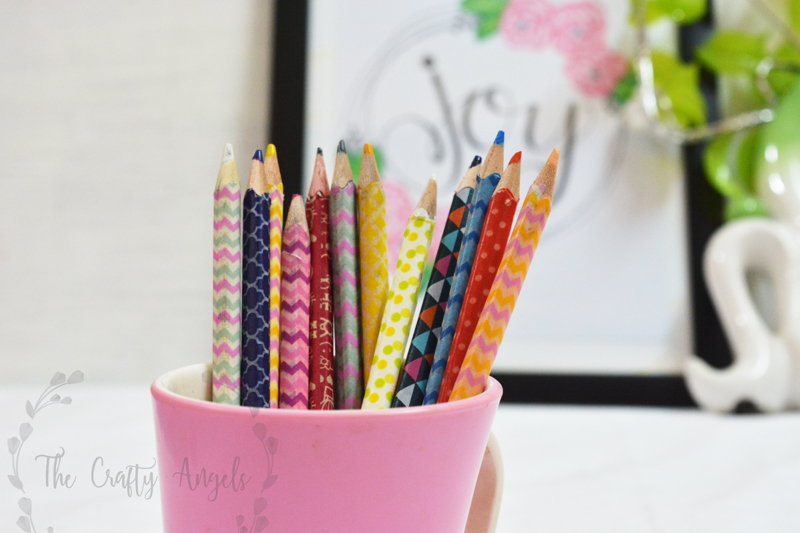 DIY Washi tape pencil craft