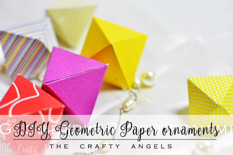 DIY Geometric Paper ornaments for Christmas