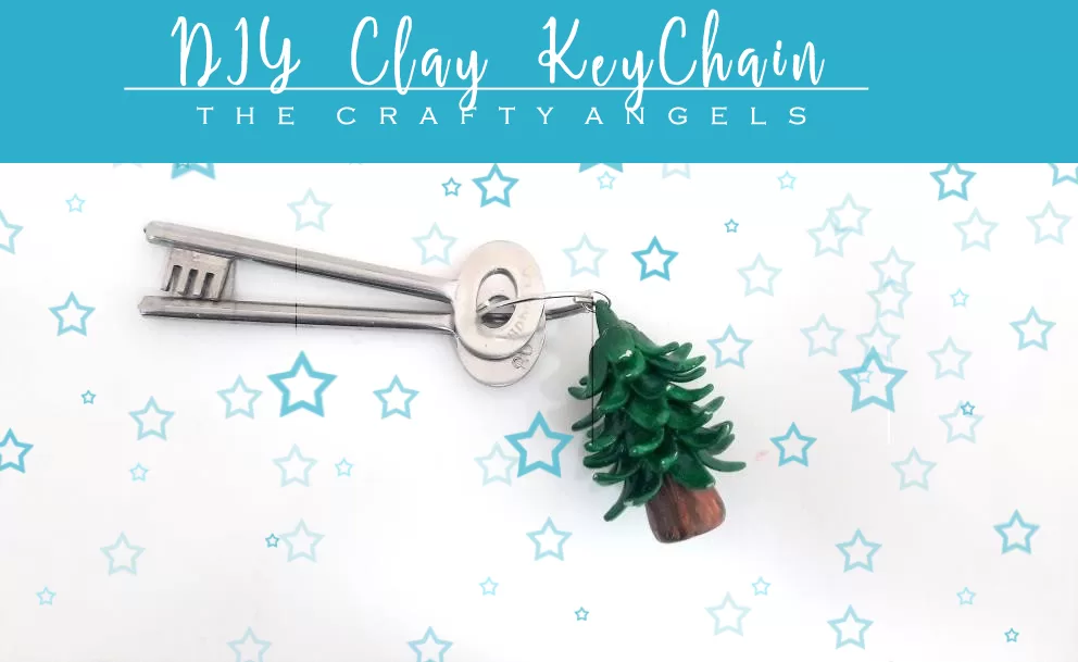 Clay keychain DIY tutorial The Crafty Angels
