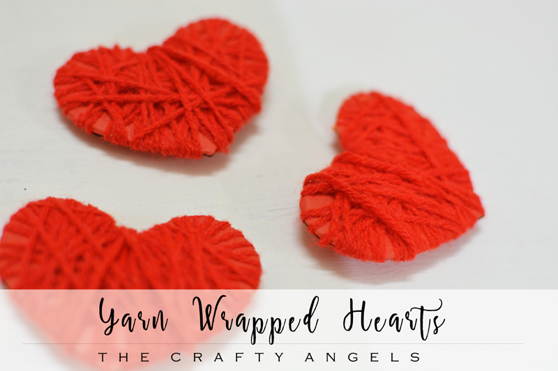 Yarn wrapped Hearts – Valentines Craft