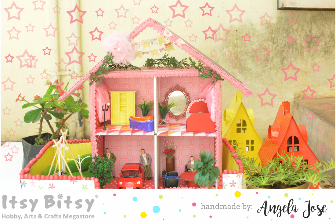 Darling DIY Dollhouse with Cardboard boxes