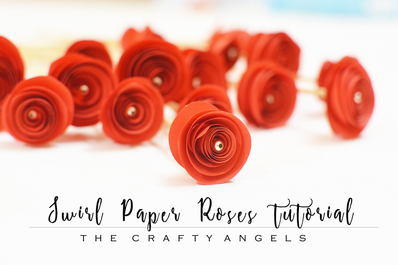 Swirl paper roses tutorial