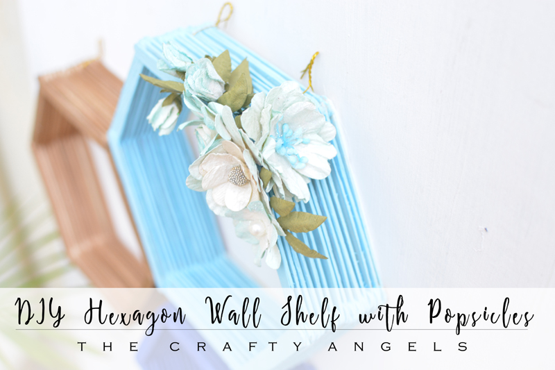 Making Hexagon wall shelf with Popsicles