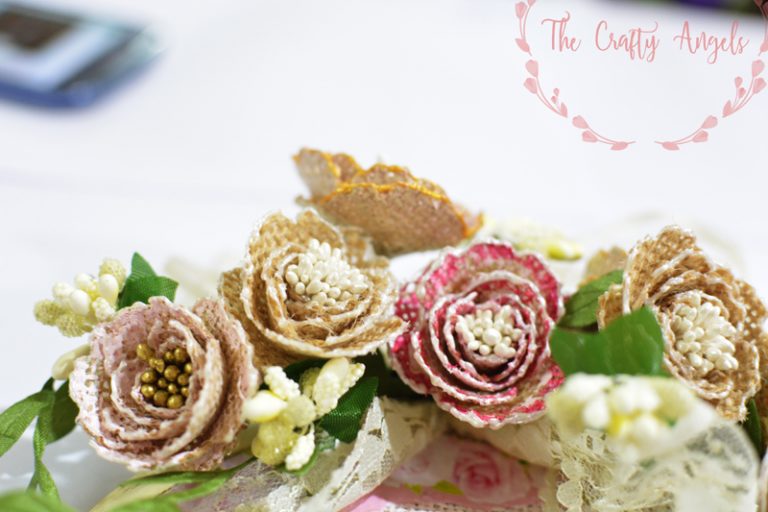 No sew burlap rosette flower making tutorial, burlap ribbon , burlap ideas, burlap craft, burlap decor, burlap flower, burlap roses, burlap rosettes, burlap useful DIY, diy with burlap