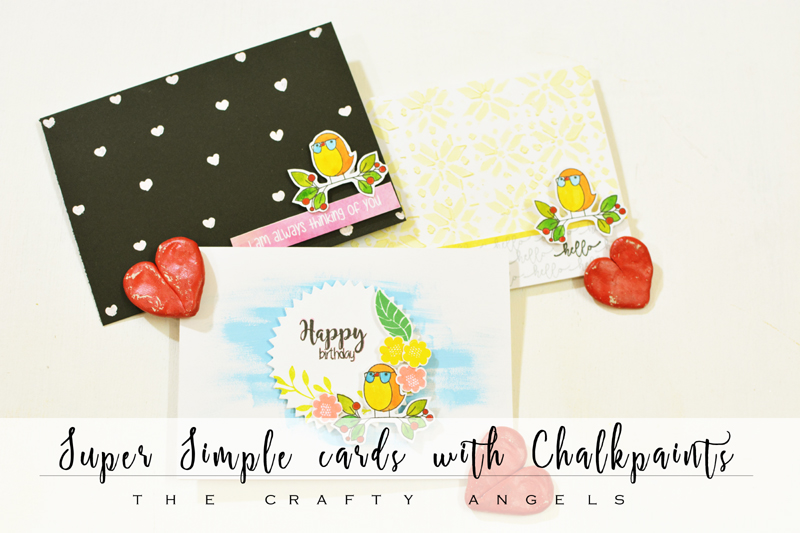 Three super simple cards with chalkpaints