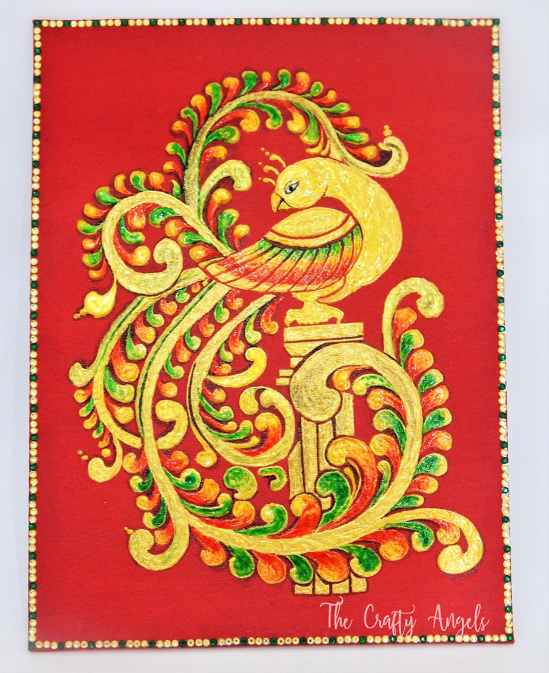 Making of Tanjore Painting A simple tutorial The Crafty Angels