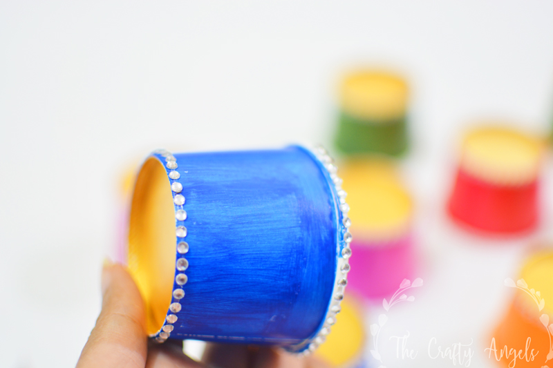 Diwali Craft : Colorful Paper Cup Diwali Lights garland » The Crafty Angels
