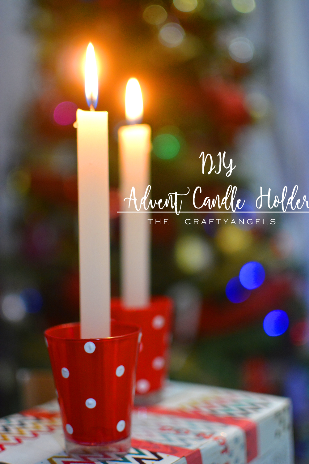 DIY Christmas Advent Candle Holders with Shot glass