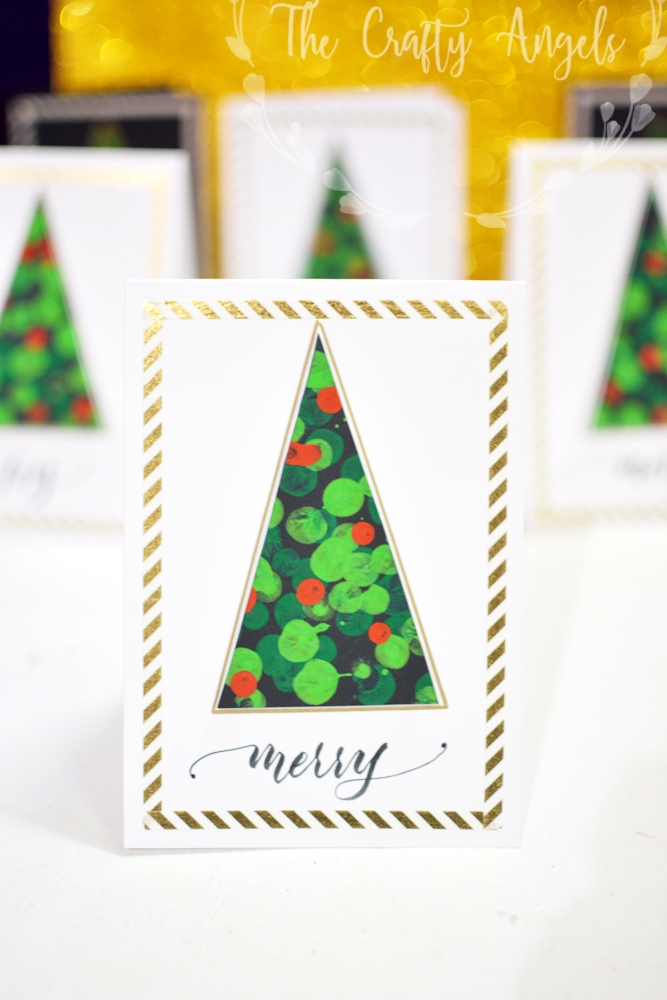 Kids Fingerprint Christmas Tree Card Activity