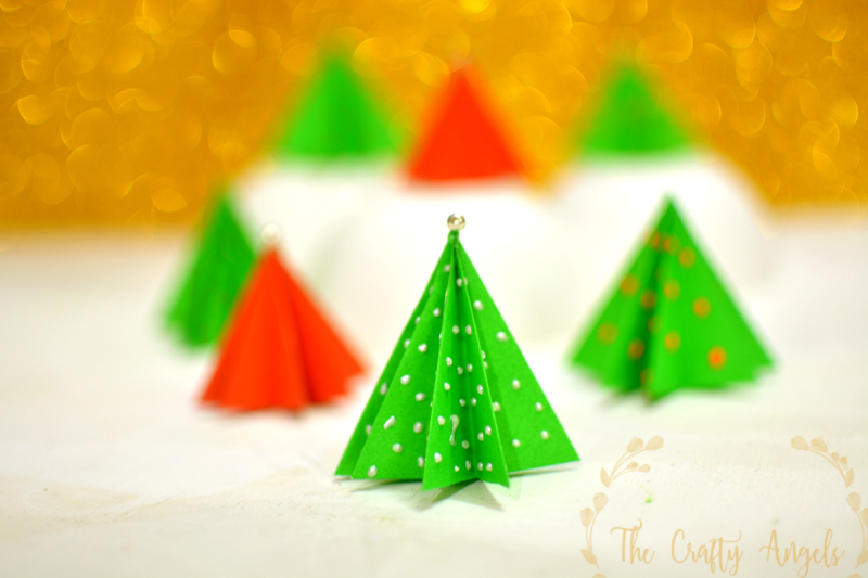 Easy 3D Origami Christmas Tree making Tutorial for Kids