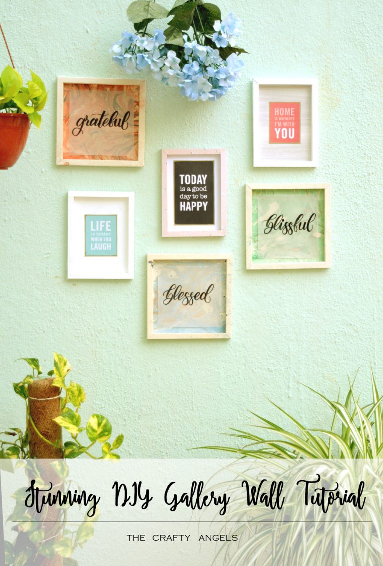 DIY gallery wall tutorial , DIY gallery photo, DIY photo gallery, DIY photo frame, gallery wall ideas, wall art ideas, calligraphy wall art, minimalist wall decor, paper frames, paper photoframe, photo framing ideas, how to make a wall gallery, DIY wall ideas, wall decor ideas, home decor