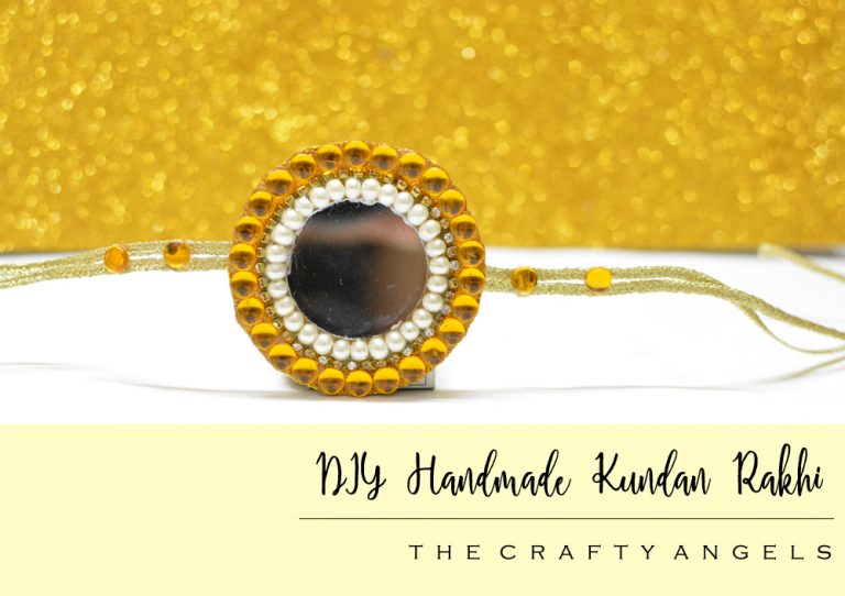 DIY handmade Kundan Rakhi making