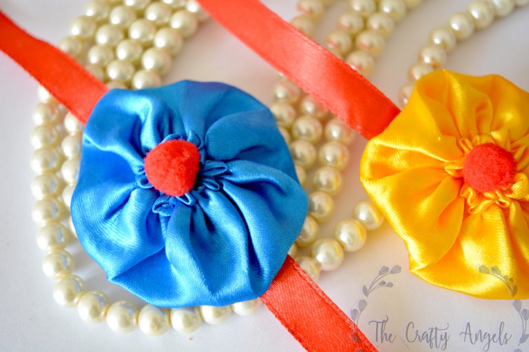 make fabric rakhi at home