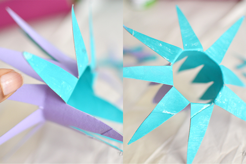 Beautiful Recycled Christmas Star DIY toilet paper roll christmas start paper snowflake kids craft