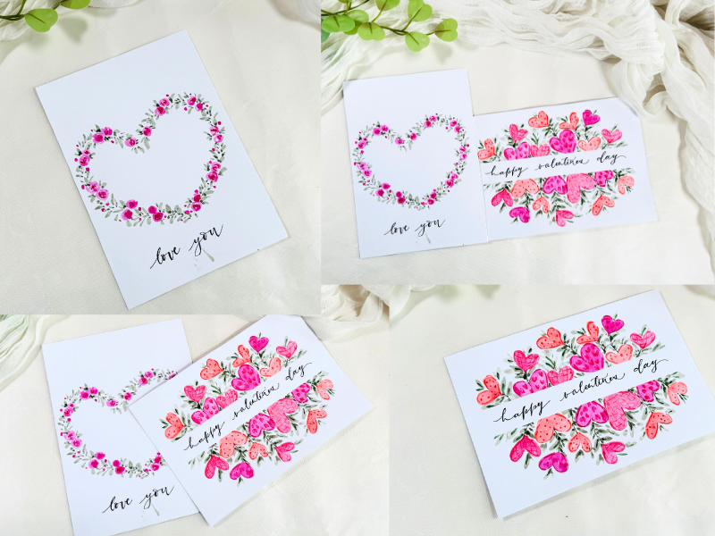 Valentines day cards tutorial and free printable