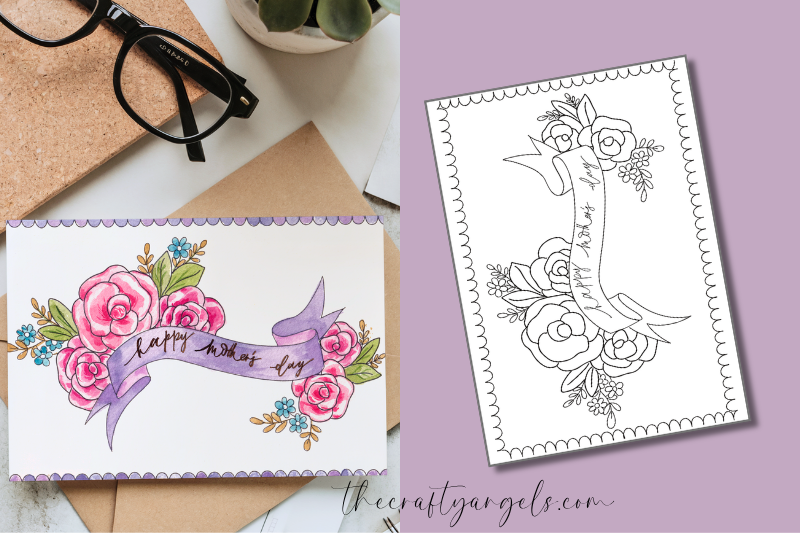 Mother's Day Card Printables, Mother's day card DIY. how to make mothers day cards, Mothers day card easy, mothers day card ideas, mothers day card coloring outlines