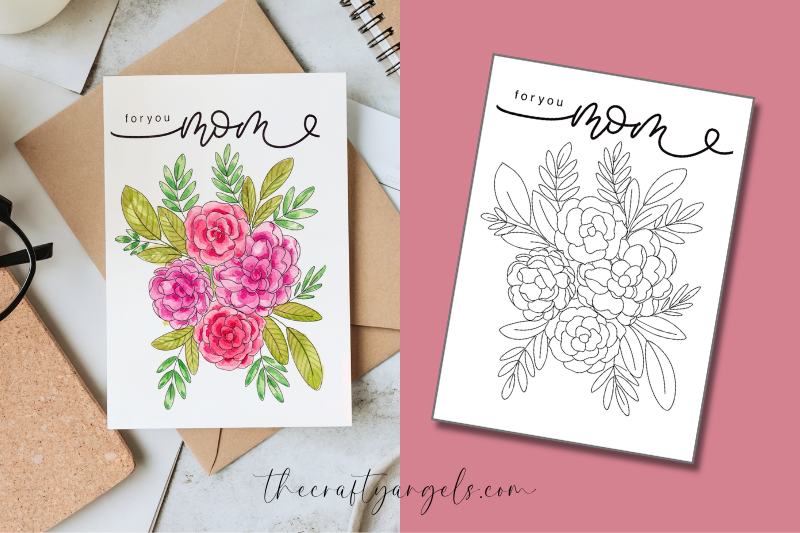 Mother's Day Card Printables, Mother's day card DIY. how to make mothers day cards, Mothers day card easy, mothers day card ideas, mothers day card coloring outlines