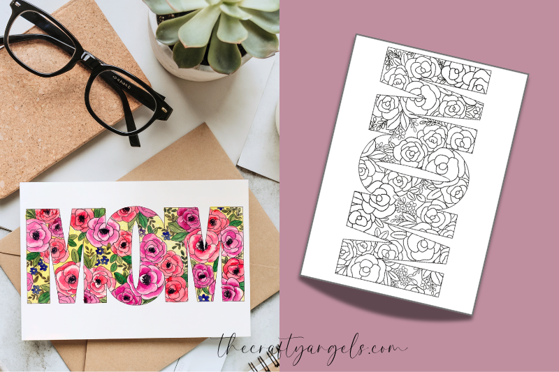 Mother's Day Card Printables, Mother's day card DIY. how to make mothers day cards, Mothers day card easy, mothers day card ideas, mothers day card coloring outlines